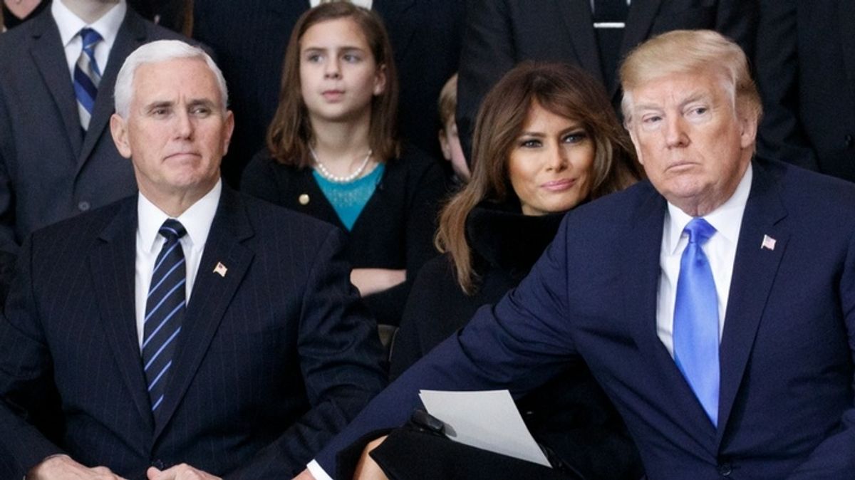 Photo of Donald Trump's Hand On Mike Pence's Thigh Is the Internet's Latest Treasure