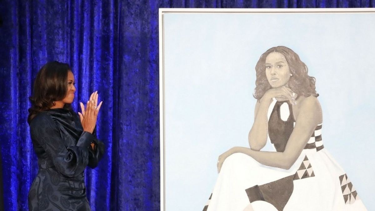 Portrait of Michelle Obama Captivates 2-Year-Old Girl Named Parker