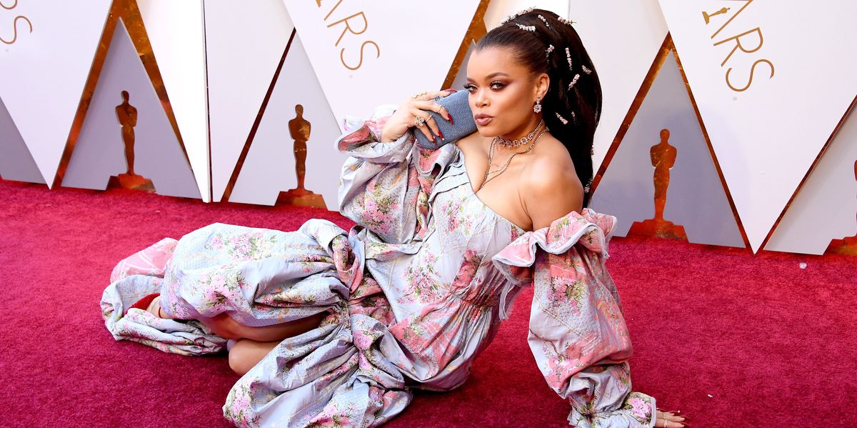 Andra Day Lays on Oscars Red Carpet, Deserves Every Award