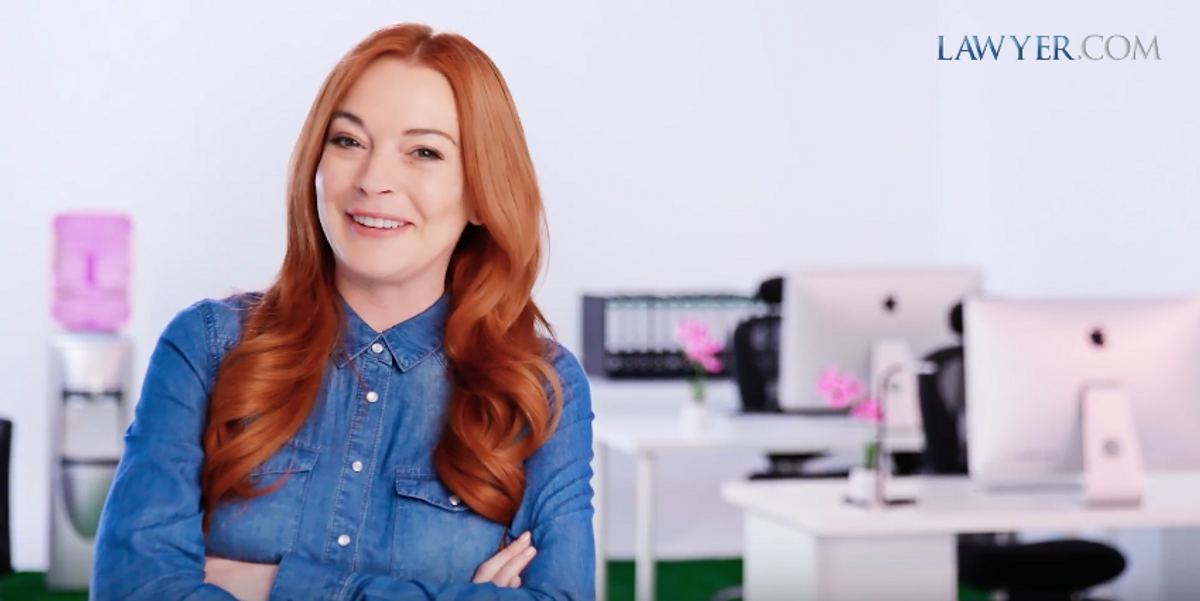 Lindsay Lohan Is the Face of... Lawyer.com