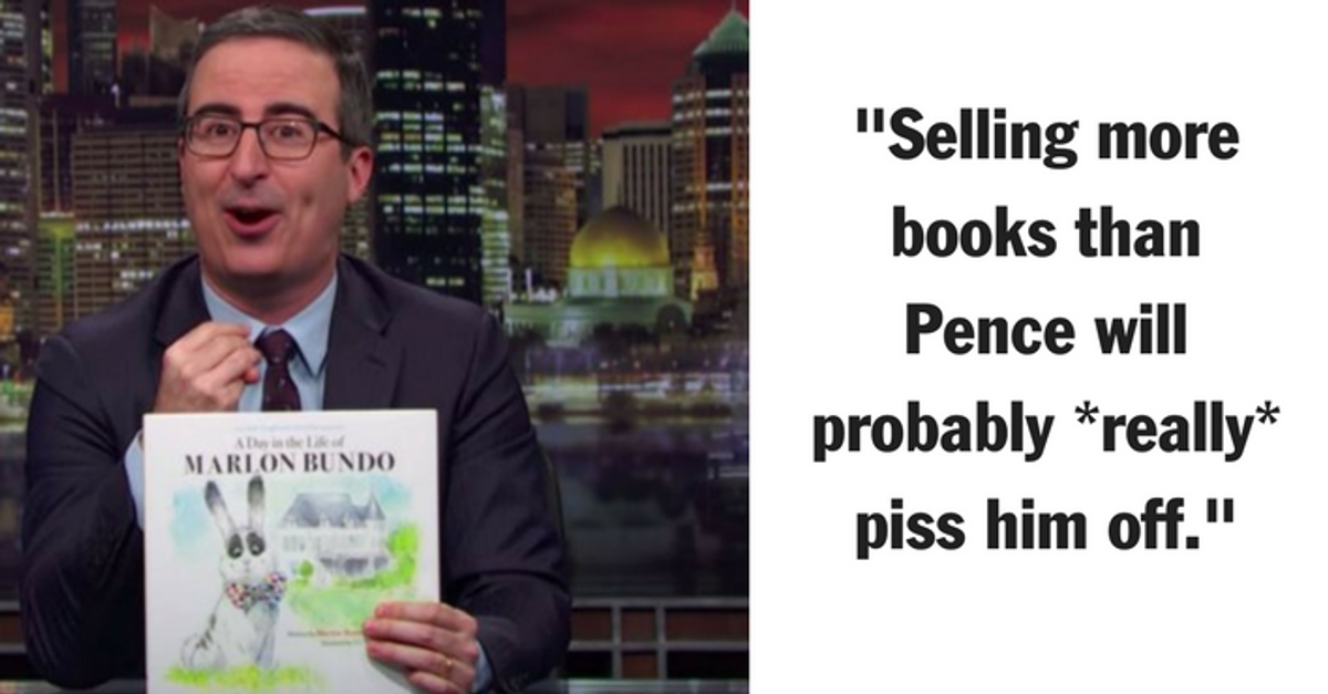 John Oliver's Gay Version of Mike Pence's Bunny Book Is Outselling the Original
