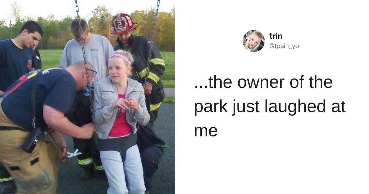 Girl Had to Be Cut Out of Baby Swing by Fire Department—& Twitter Can Relate