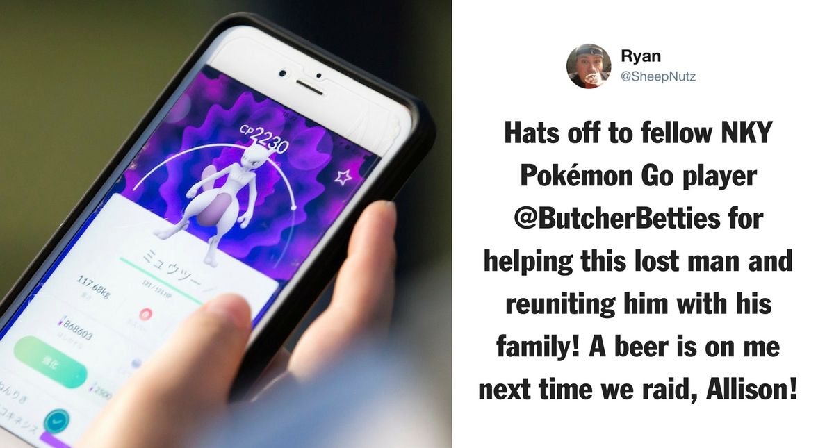 Allison Hines Plays 'Pokemon Go' & Reunites Dementia-Afflicted Homer Howard With His Family