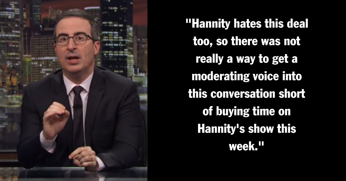 John Oliver Purchased Ad Time During 'Sean Hannity' To Teach Trump Some Simple Math