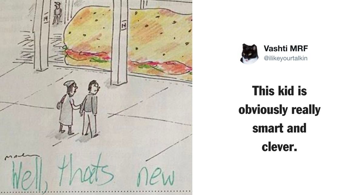 9-Year-Old Girl Is Praised for Writing Humorous Captions on 'New Yorker' Cartoons