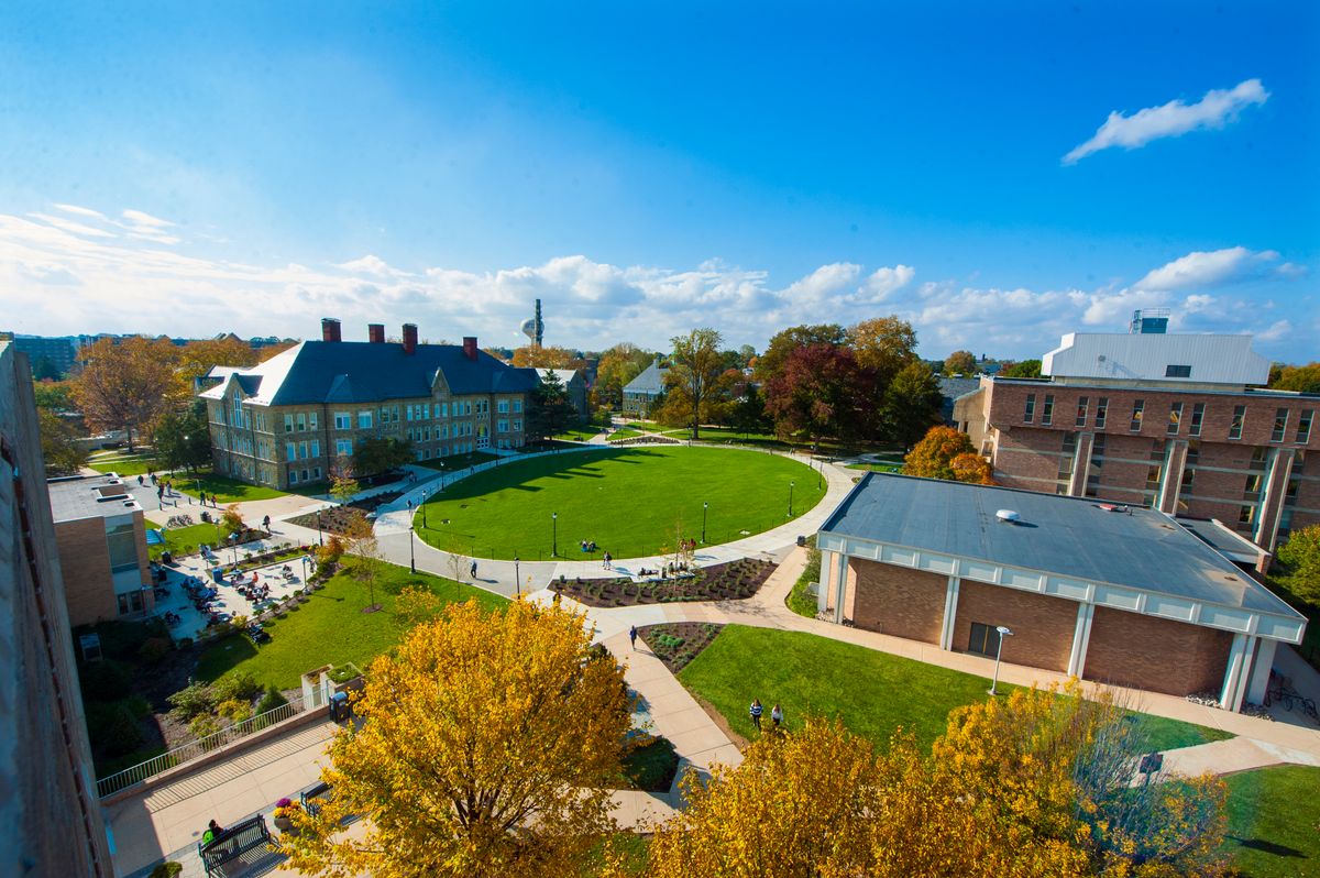 West Chester University campus quad