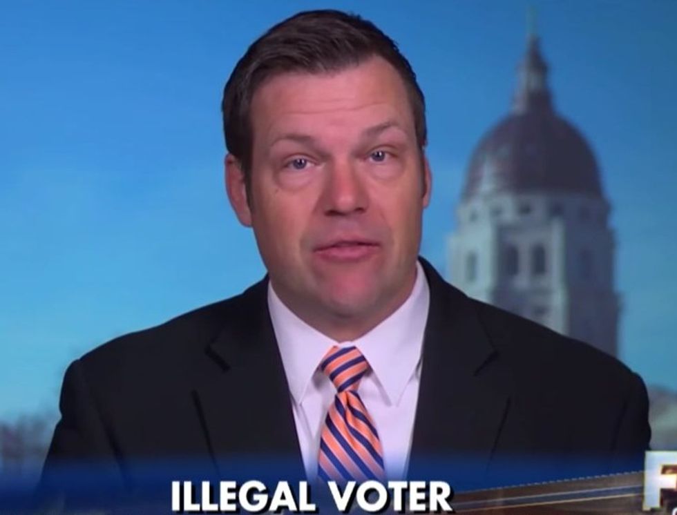 Kris Kobach LITERALLY Copy-Pasting Your Uncle's 'Illeagalz' Chain Emails
