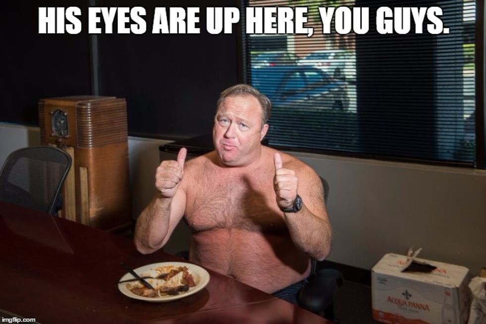 Let's Watch Alex Jones Have P-In-V Sex With An American Flag While Roger Stone Watches