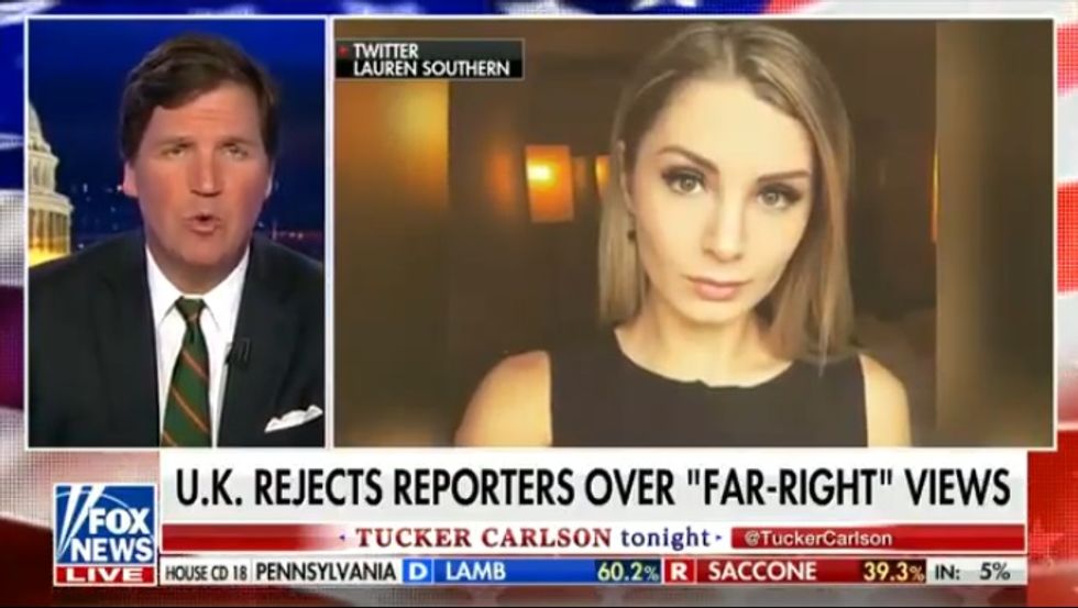 Tucker Carlson Has Big Sad For Nazi Flakes Not Allowed Into U.K.
