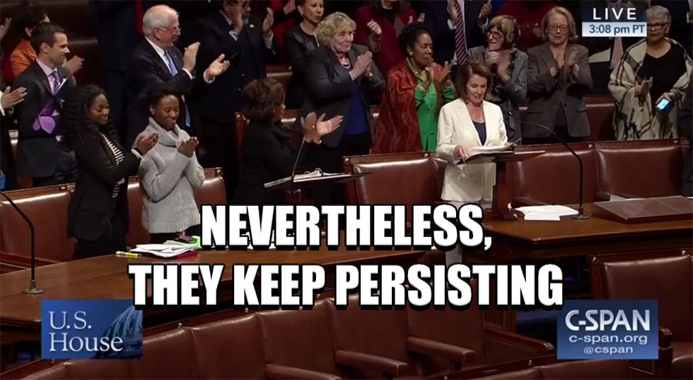 Nancy Pelosi Backwards And In Heels. Wonkagenda For Thurs., Feb 8, 2018
