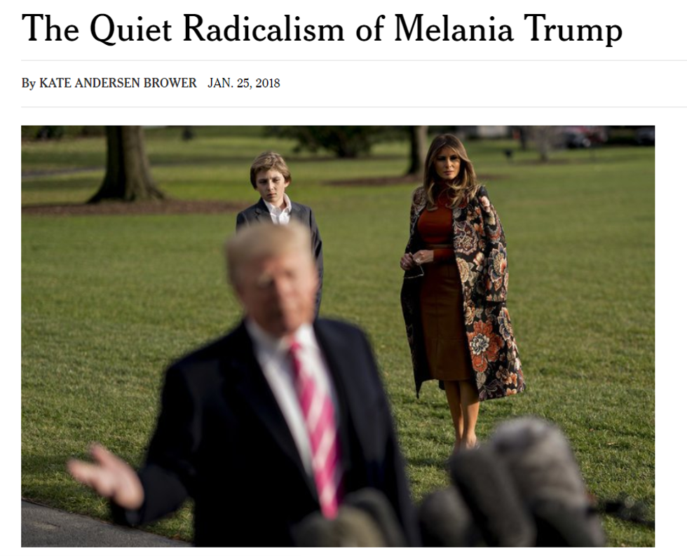 New York Times Takes Break From Kissing Trump's Ass, Kisses Melania's Ass Instead