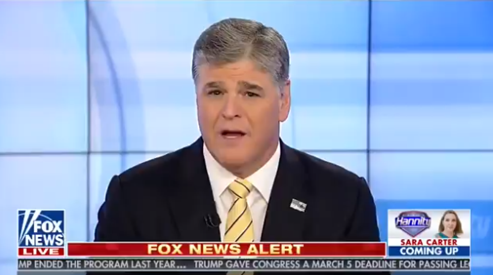Sean Hannity Responds To Trump Mueller News By OMG LOOK SQUIRREL CAR CRASH ROBOT NAKED LADY BOOBIES!