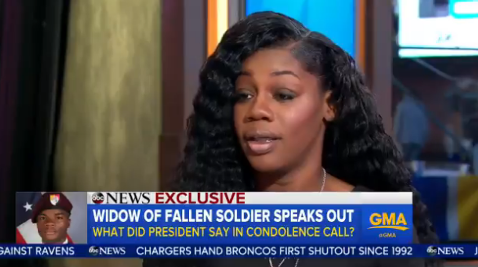 Trump Wishes That War Widow Would Stop Bleeding From Her Wherever At Him