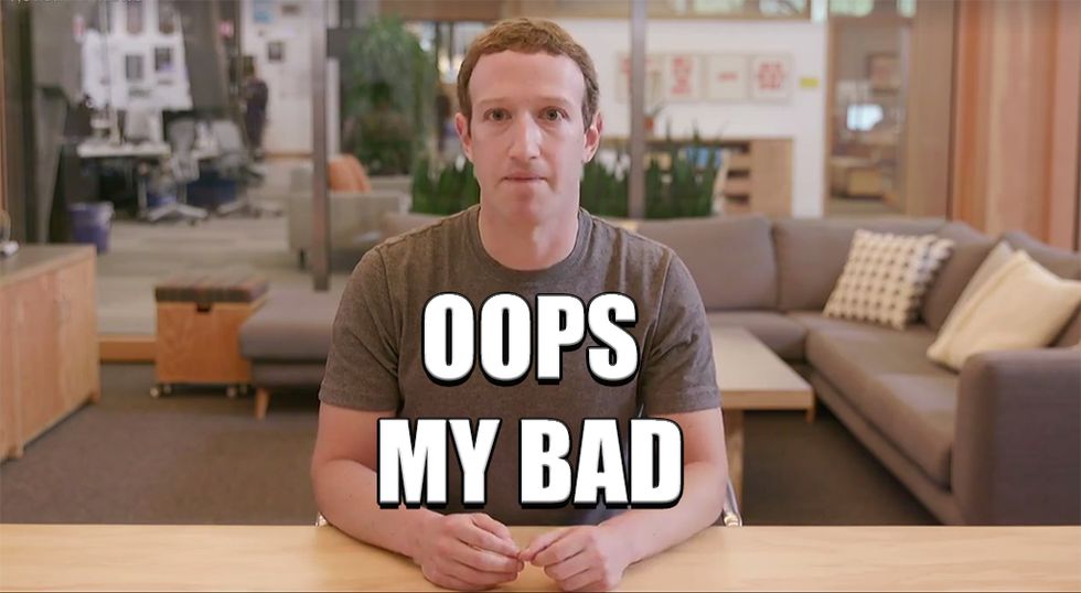 Facebook So Sorry For Fucking Up EVERYTHING. Wonkagenda for Fri., Sept. 22, 2017