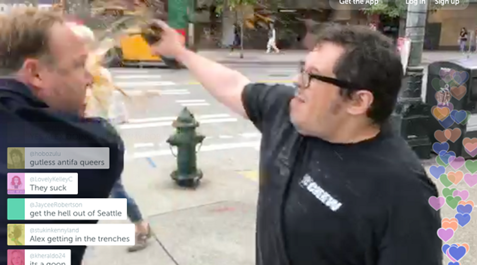 Start Your Saturday Right, By Watching A Hero Throw Coffee At Alex Jones!