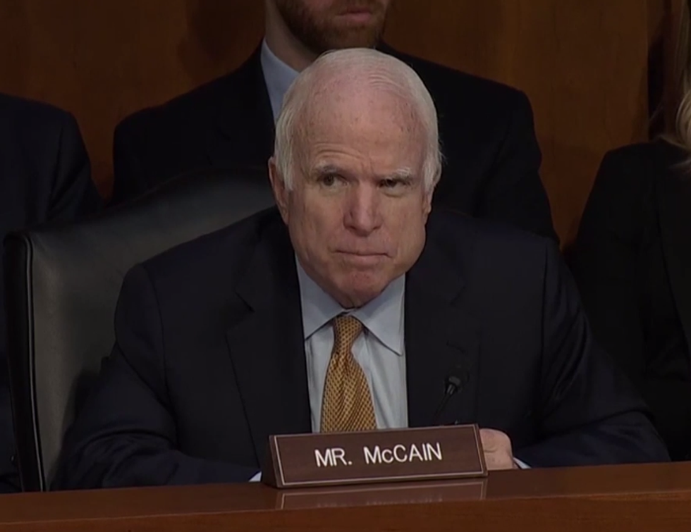 JOHN MCCAIN, ARE YOU OK? DO YOU NEED TO FIND A POLICEMAN OR A GROWNUP?
