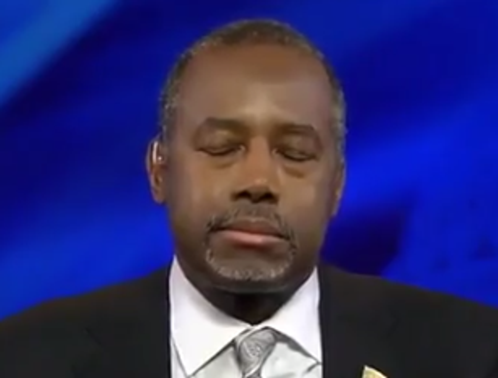 Let's Watch Ben Carson Sleep Through His Own Confirmation Hearing For Secretary Of Thing He's Unqualified For!