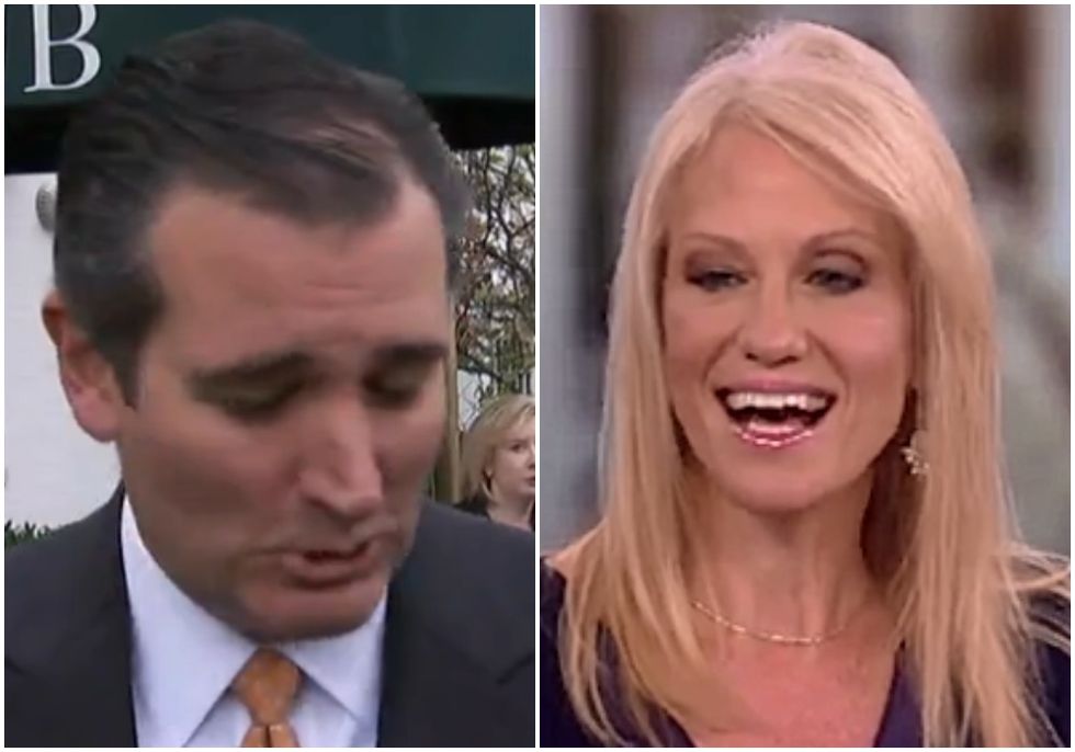 Who Sucks Harder, Kellyanne Conway Or Ted Cruz? HAHA TRICK QUESTION, YOU LOSE!
