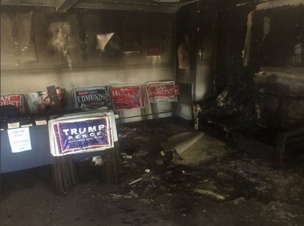 Donald Trump Knows Somebody's Doing The Firebombing, And It Is Animal Democrats