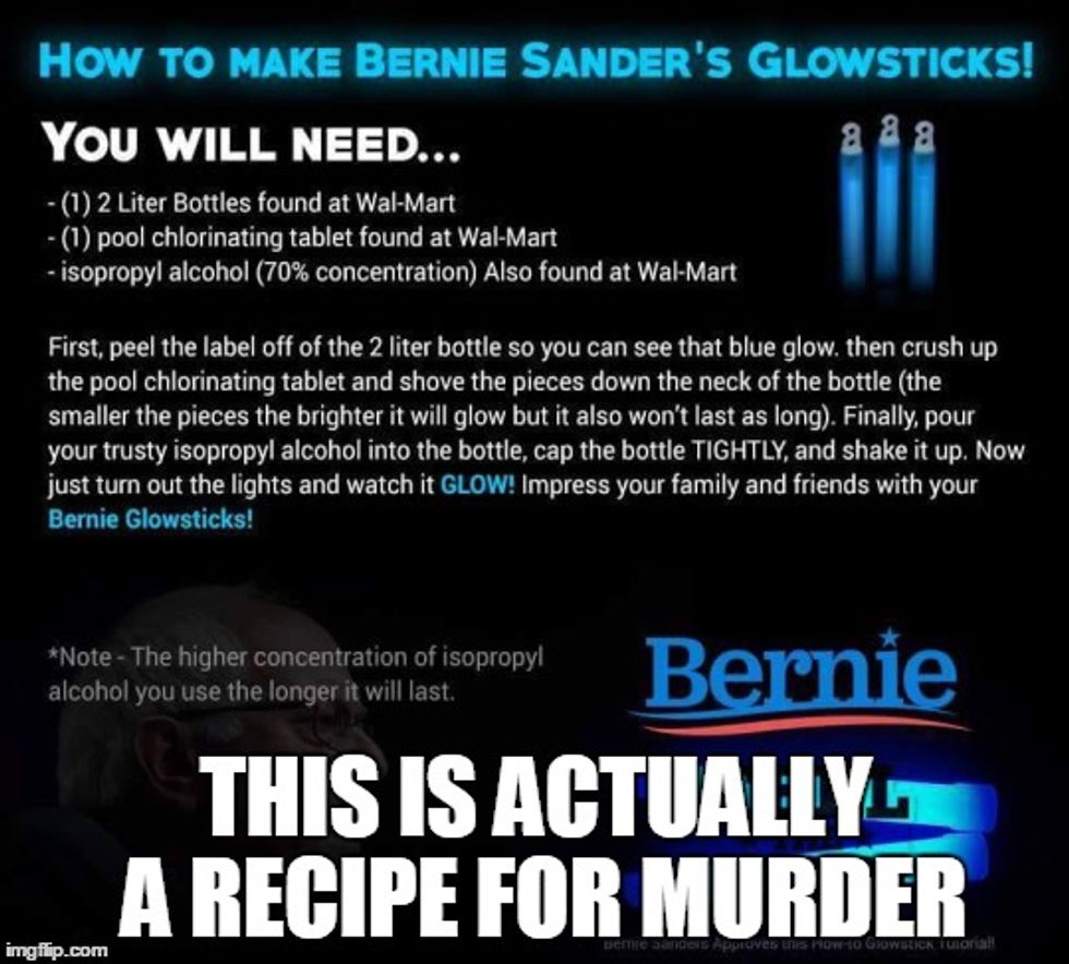 PSA: Bernie Supporters, Please Don't Let This Internet Meme Murder You Dead