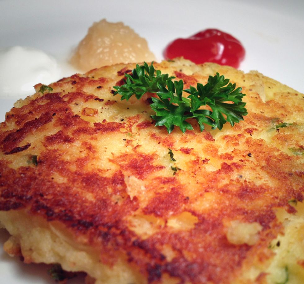 Hot And Saucy Hot Potato Pancakes With Homemade Applesauce