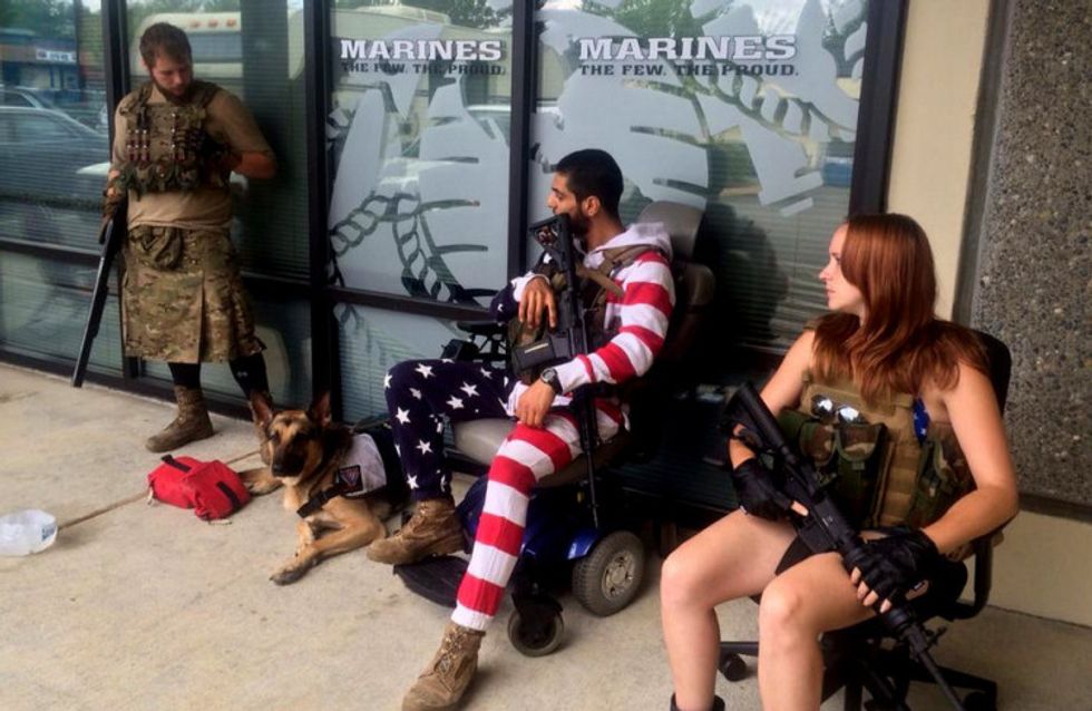 Military Recruiters Not Thrilled With Militia 'Protecting' Them, By Accidentally Shooting Stuff