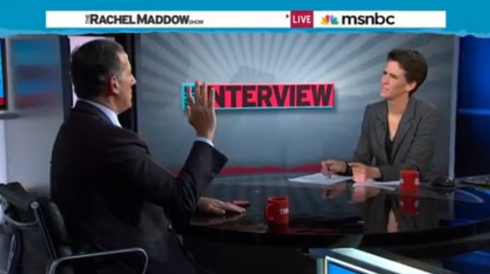 Rachel Maddow Uses Tiny Words To Teach Rick Santorum How America Works