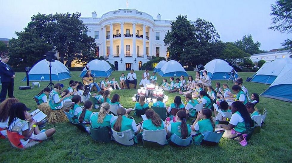 Girl Scouts Sneak Past Secret Service, Camp Out On White House Lawn