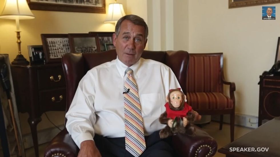 Now Is The Time We Watch John Boehner's Monkey. You Will Watch His Monkey! (Video)