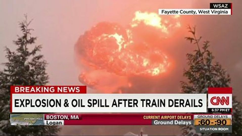 Exploding Train Brings Fresh Infusion Of Burning Toxic Sludge To West Virginia