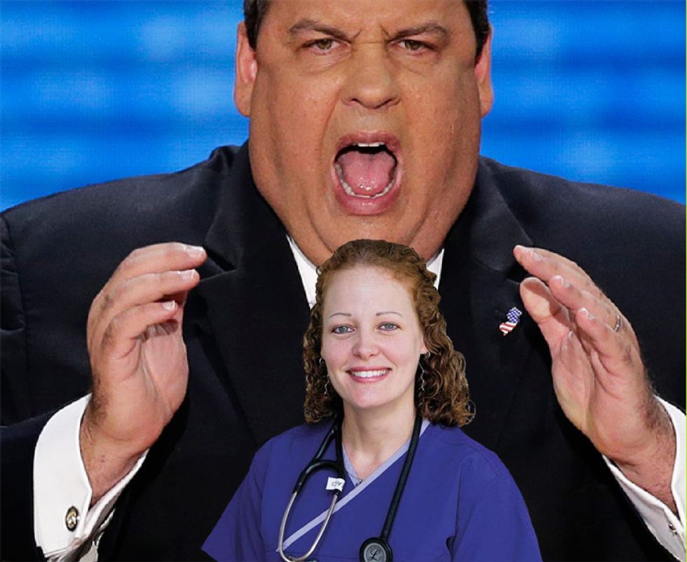 Chris Christie Wants To Play Doctor With Nurse Lady, Mostly By Yelling At Her