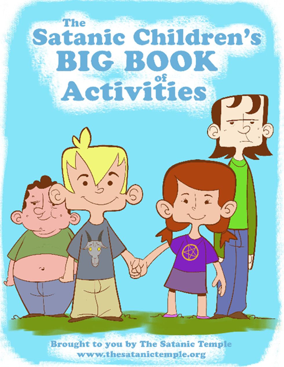 Satanic Temple's Fun Coloring Book Ruins Bible Handout Day In Florida