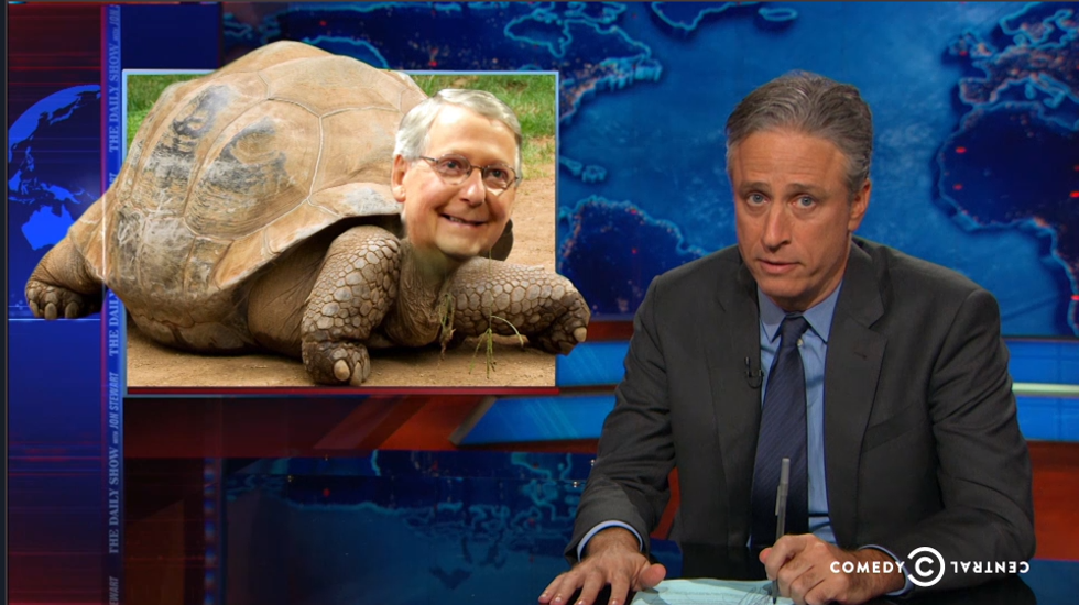 Jon Stewart: 'Mitch McConnell Is Literally, Biologically A Tortoise' (Video)