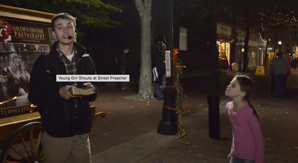Enjoy The Hell Out Of This Little Girl Telling A Street Preacher To Shut! UP! (Video)