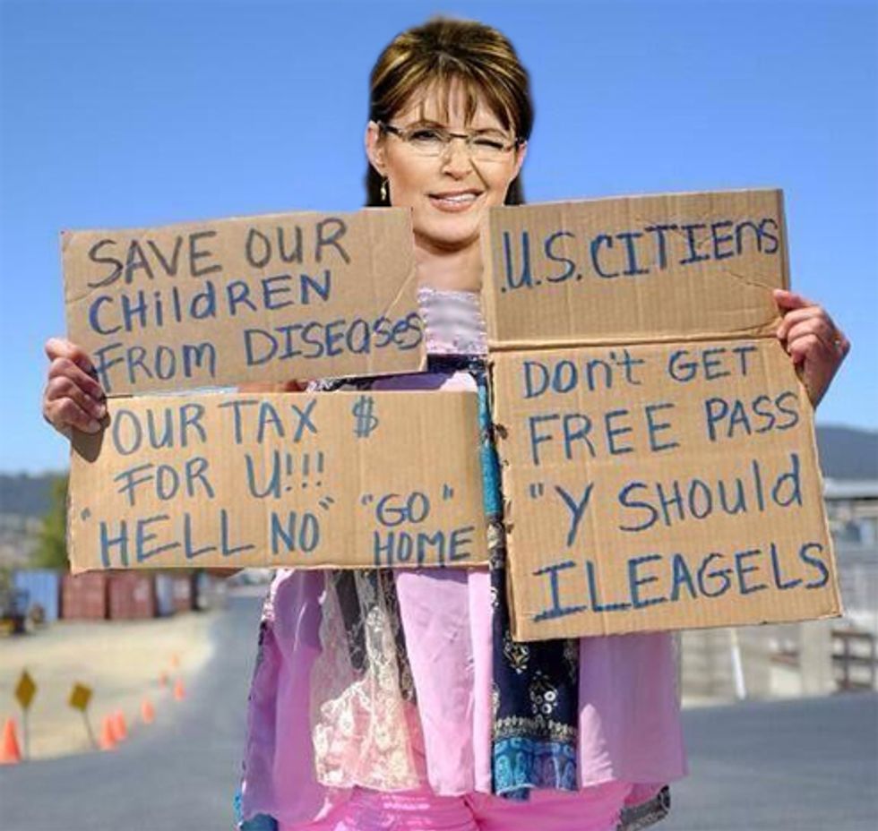 Sarah Palin Will Save These Brown Children From Obama Molesting Them? (Unclear)