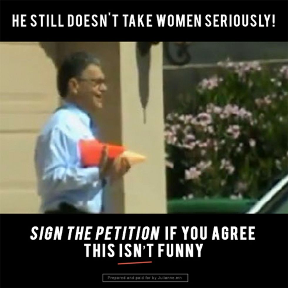 Al Franken's GOP Opponent Outraged By His Unspeakable Attack On Women With Traffic Cone Boobies