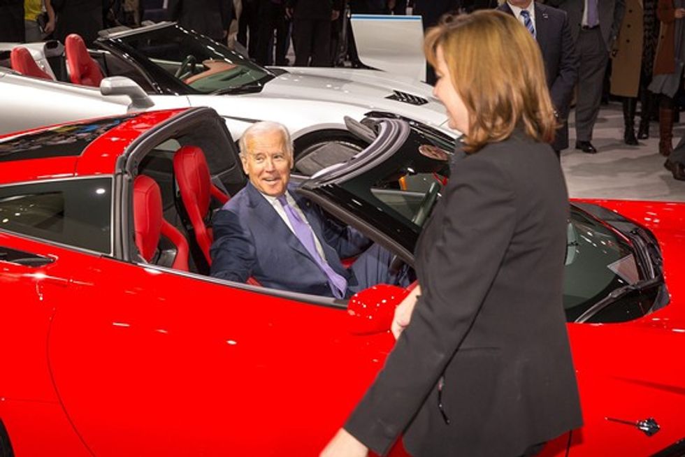 Old Handsome Joe Biden Gets His Motor Running At Detroit Auto Show