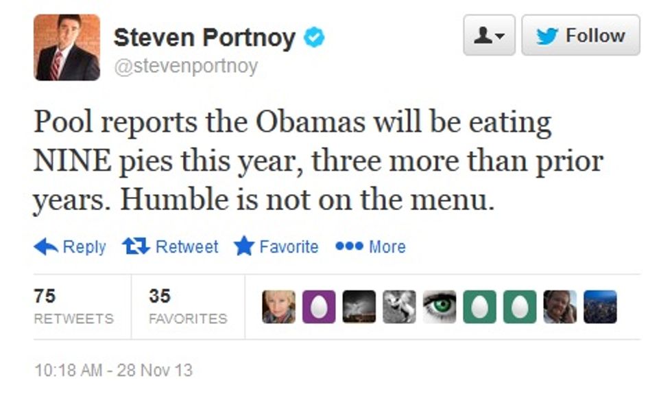 Obamas Have 9 Kinds Of Pie For Thanksgiving, Wingnuts Outraged