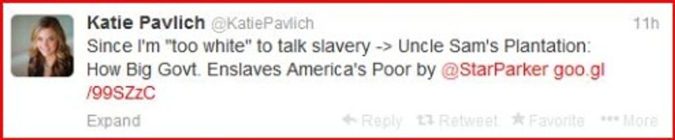 Townhall Reporter Katie Pavlich Still Unclear On Concept Of 'Slavery'