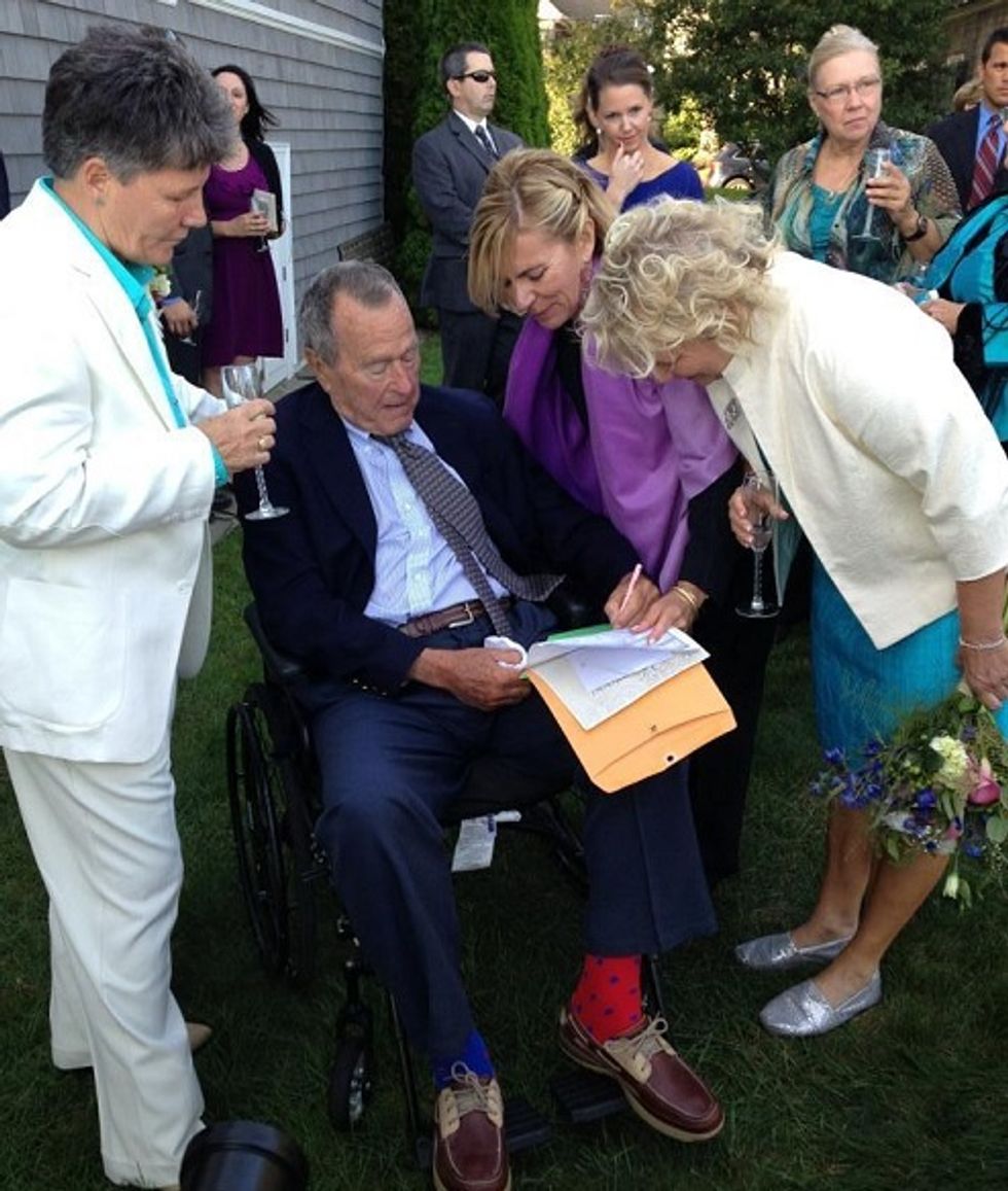 Nice Time! George HW And Barbara Bush Attend Same-Sex Wedding In Maine