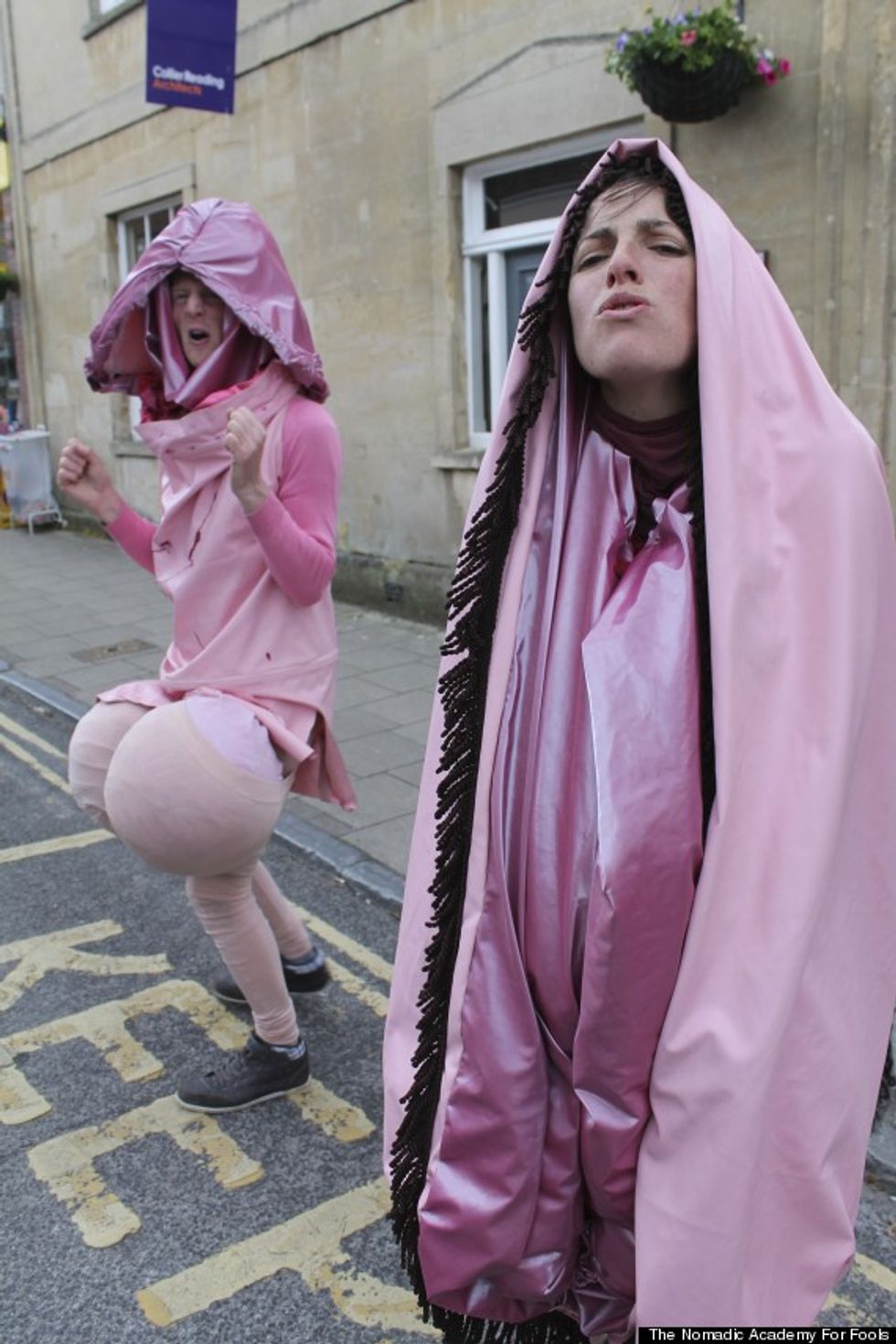 Nice Time At Last: English Lady In Giant Vagina Costume Is Your Newest Superhero