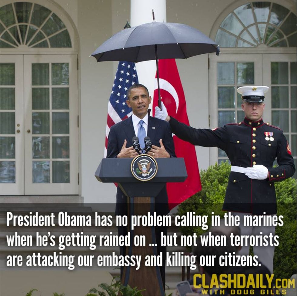 Guest Post From A U.S. Marine About Barack Obama's Shocking And Disgusting Use Of An Umbrella