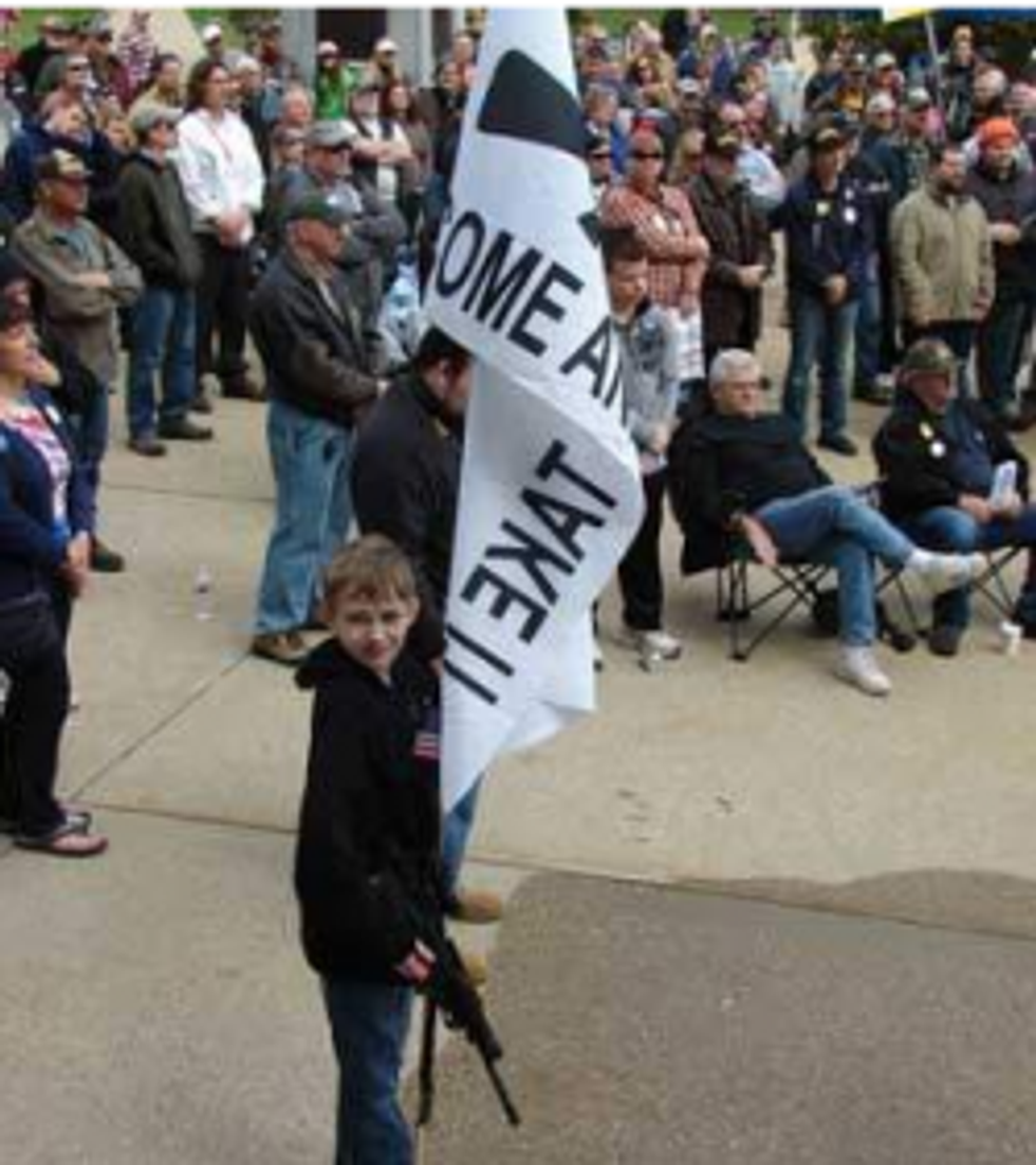 Adorable Child Brings Semi-Automatic Weapon To New Hampshire Gun Rally