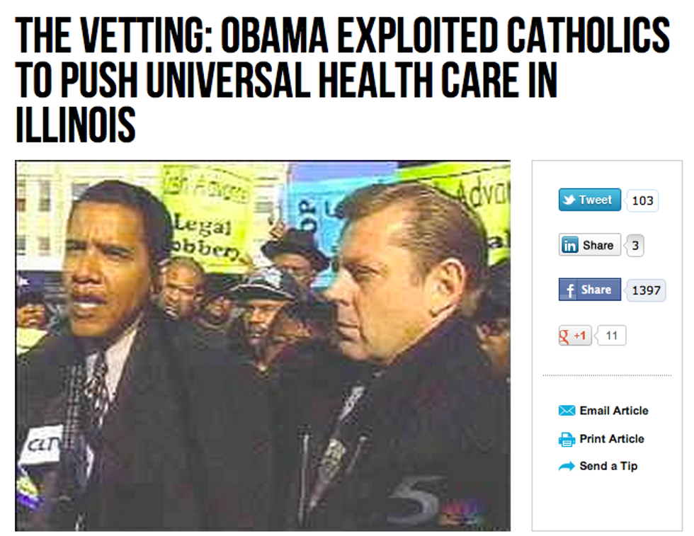 Breitbart's Ghost: Obama Exploited Catholics By Being Endorsed By Them