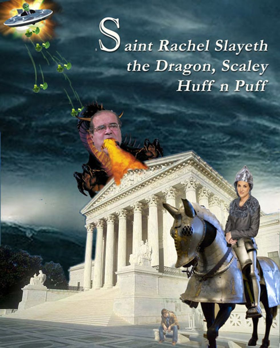Wonkette Book Contest: Vote For Your Favorite Disturbing Maddow/Scalia/Alien Art!