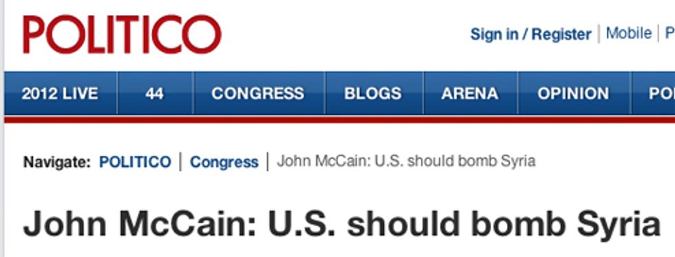 Fill In The Blank: John McCain Says U.S. Should _____ Syria