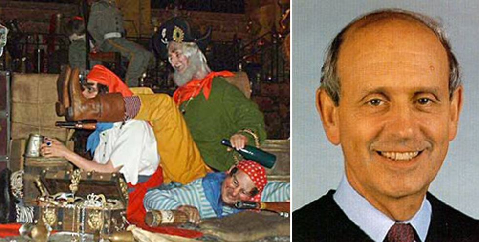 Machete-Wielding Caribbean Pirates Conquer Stephen Breyer's Tropical Palace
