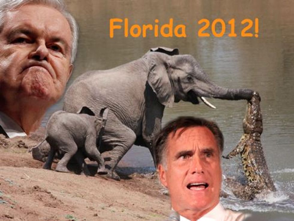 Liveblogging the Gingrich-Romney Gator-Toilet Bowl (Mittens Won)