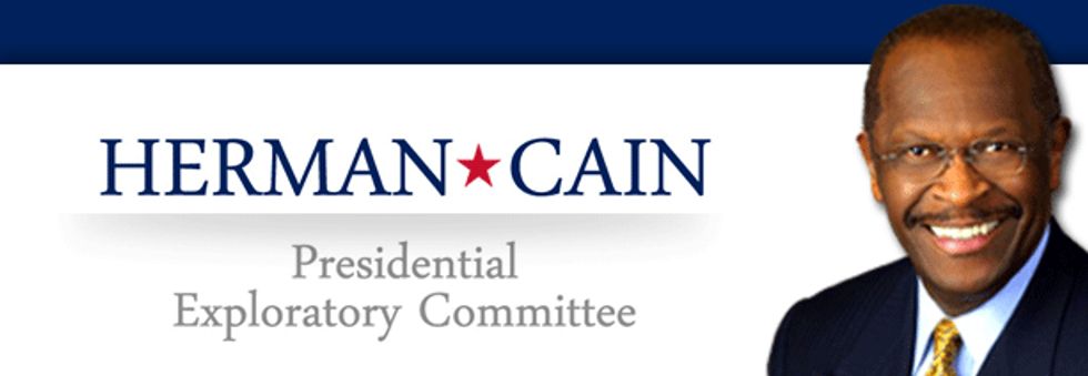 Fine, We'll Take It: Herman Cain Is Your First GOP Presidential Candidate