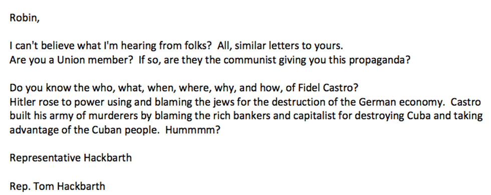 Minnesota State Legislator Email Compares Unions With Hitler, Castro